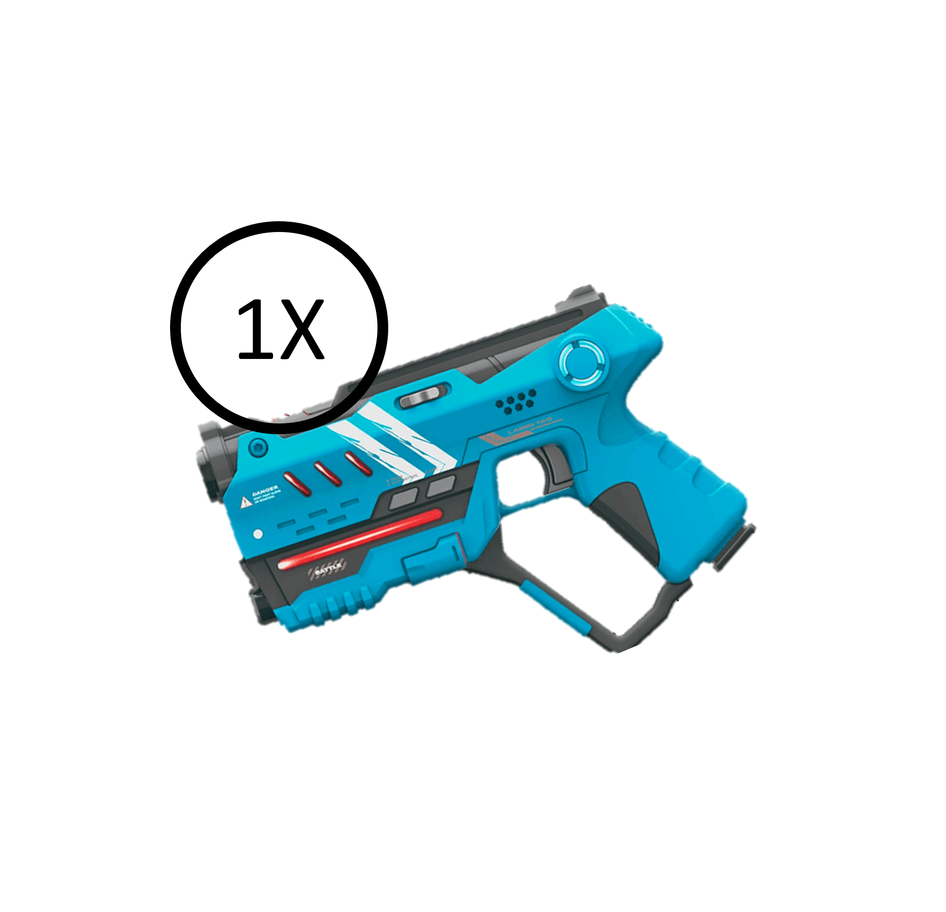 Klein lasergame geweer blauw